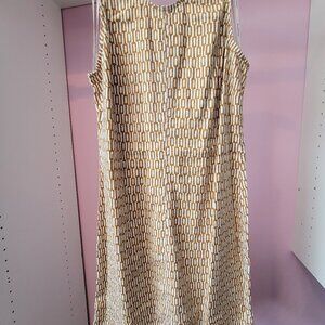 Tommy Bahama Palm A Dora Island Key Dress.  Size Small.  White/Gold.  Never worn